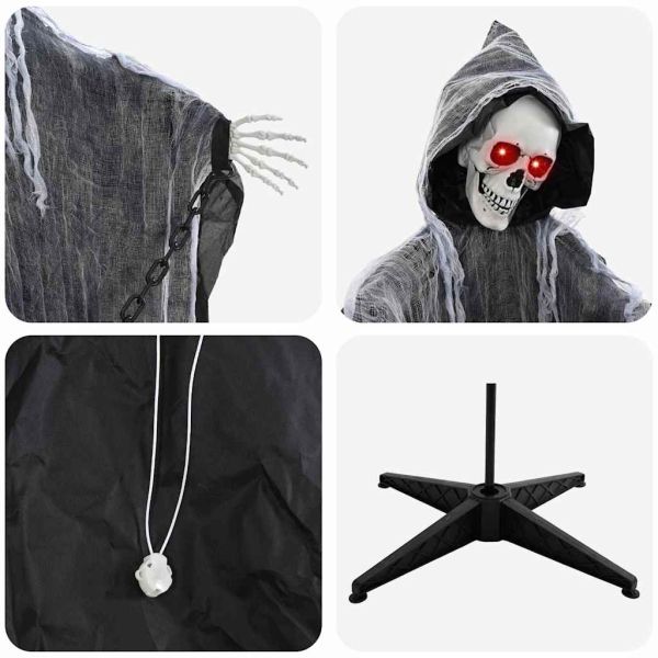 Хелоуин Grim Reaper с поставка Черно 60 x 60 x 155 см Полиестер