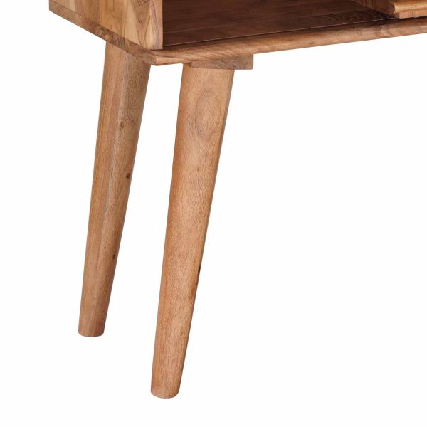 Крака маси със съхранение с врата Естествен 100 x 30 x 75 см