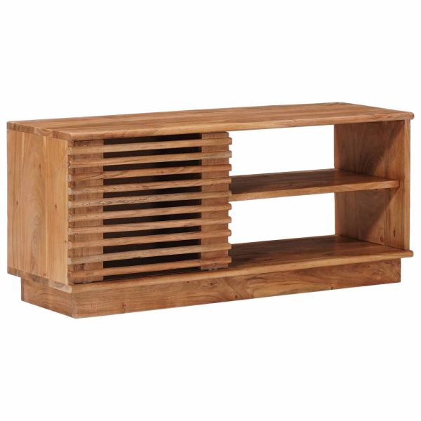 ТВ шкаф със съхранение с врата Естествен 90 x 30 x 40 cm