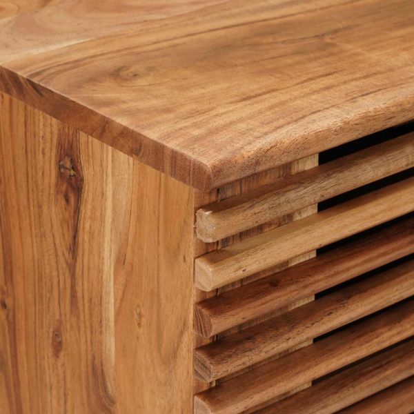 ТВ шкаф със съхранение с врата Естествен 90 x 30 x 40 cm