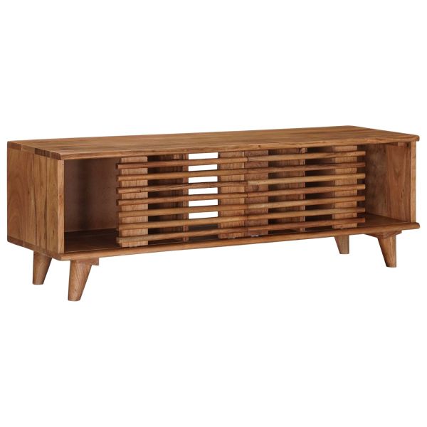 ТВ шкаф със съхранение с врата Естествен 105 x 30 x 35 см