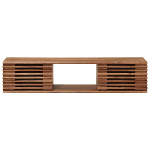 ТВ шкаф със съхранение с врата Естествен 105 x 30 x 22,5 см