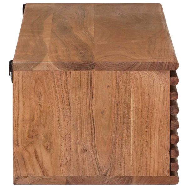 ТВ шкаф със съхранение с врата Естествен 105 x 30 x 22,5 см