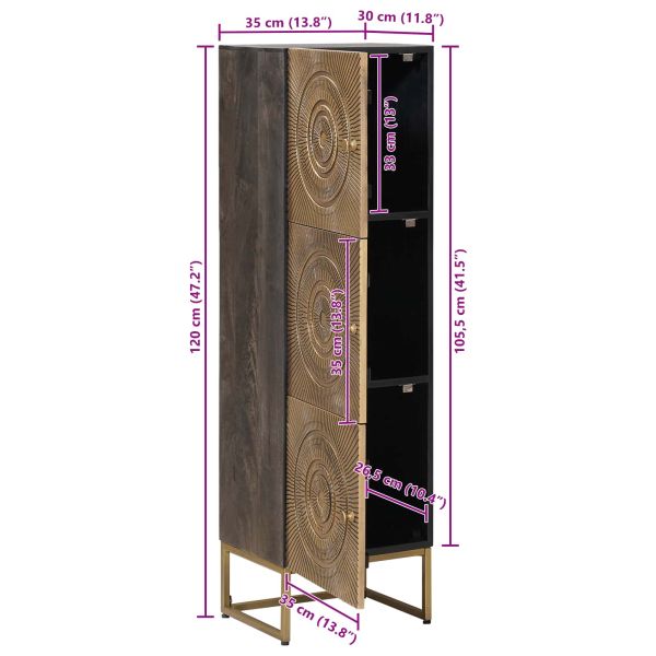 Висок шкаф Месинг 35 x 30 x 120 cm