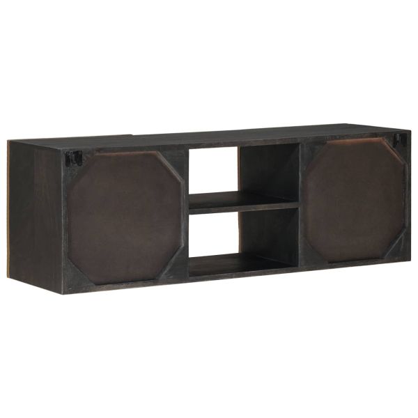 ТВ шкаф с рафт със съхранение с врата Месинг 105 x 30 x 35 см