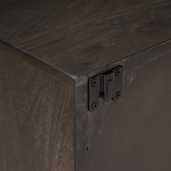 ТВ шкаф с рафт със съхранение с врата Месинг 105 x 30 x 35 см