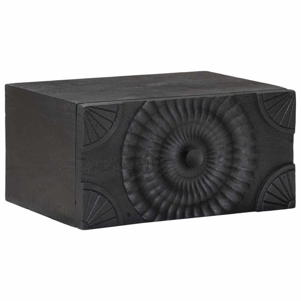Нощен шкаф с чекмедже Черен 40 x 30 x 20 см
