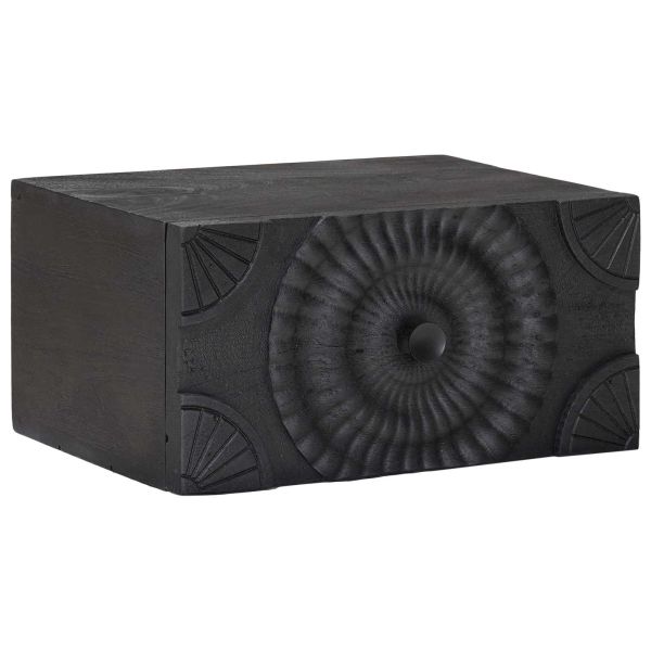 Нощен шкаф с чекмедже Черен 40 x 30 x 20 см