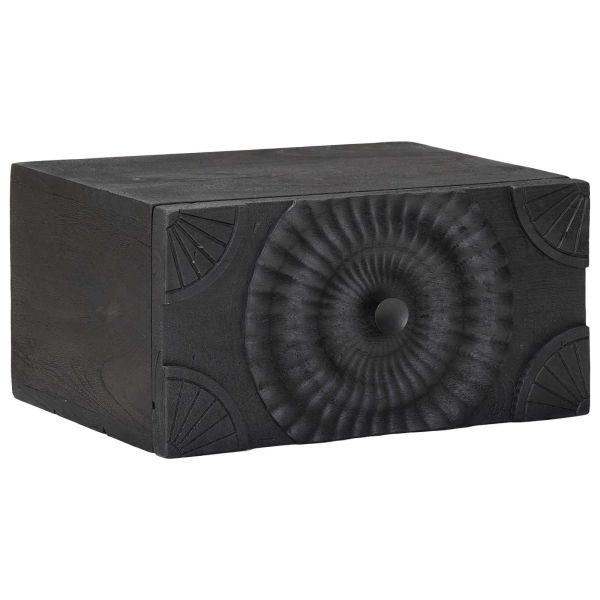 Нощен шкаф с чекмедже Черен 40 x 30 x 20 см