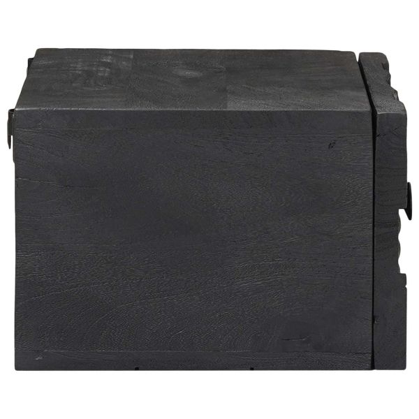 Нощен шкаф с чекмедже Черен 40 x 30 x 20 см