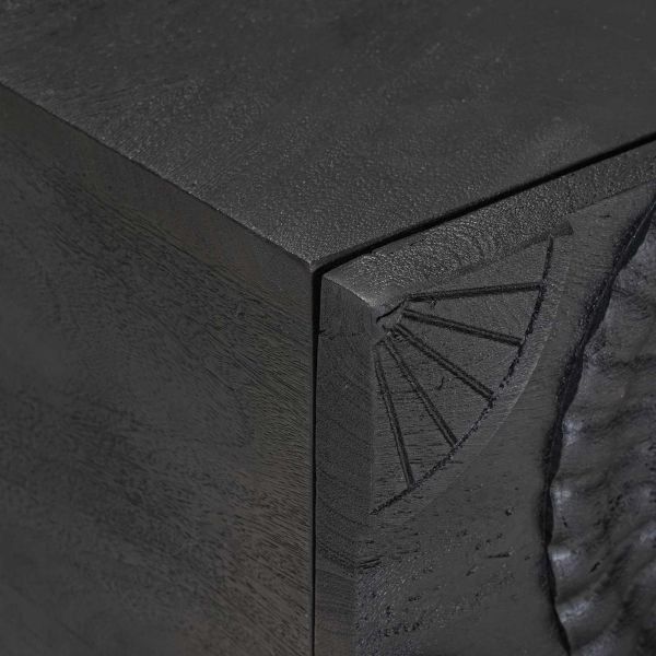 Нощен шкаф с чекмедже Черен 40 x 30 x 20 см