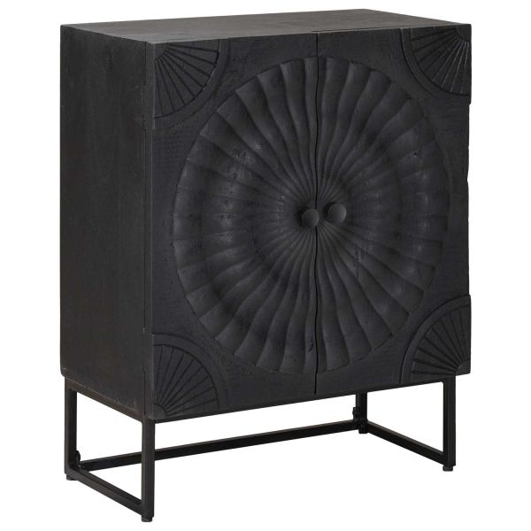 Служебен шкаф Черен 55 x 30 x 70 см