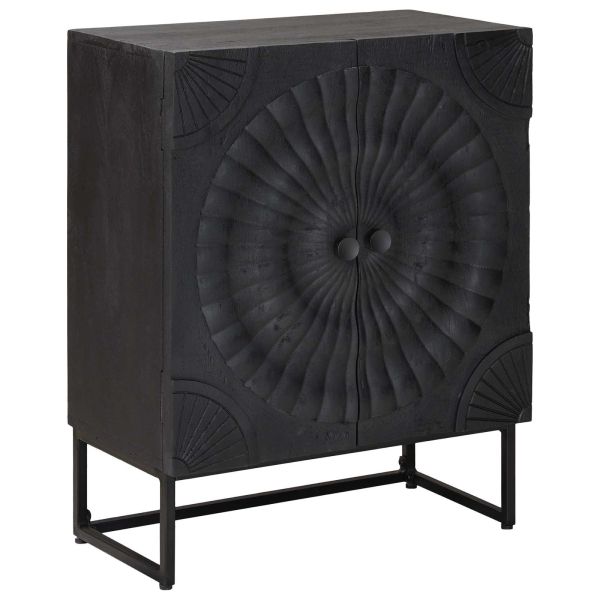 Служебен шкаф Черен 55 x 30 x 70 см