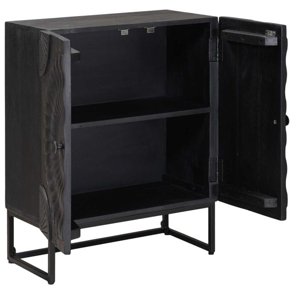 Служебен шкаф Черен 55 x 30 x 70 см