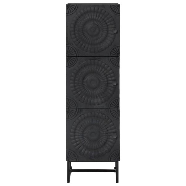 Висок шкаф Черен 35 x 30 x 120 cm