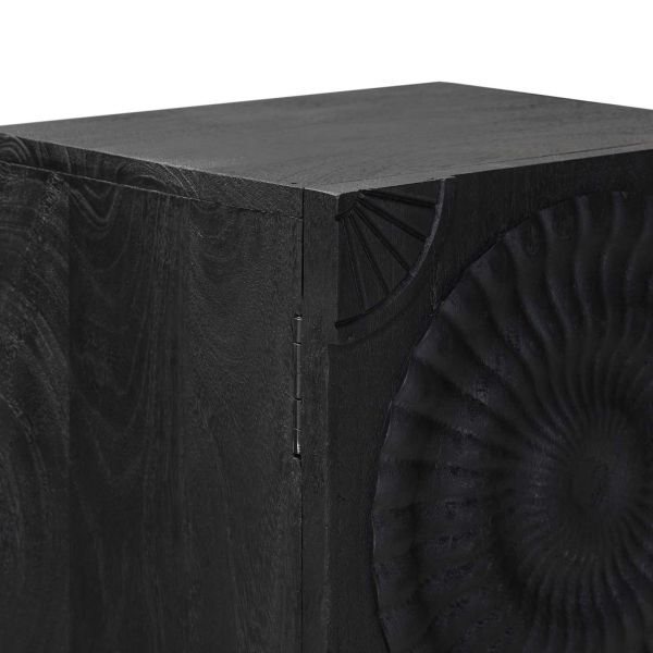 Висок шкаф Черен 35 x 30 x 120 cm