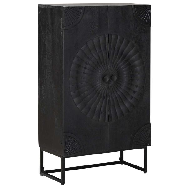 Висок шкаф Черен 55 x 30 x 95 см