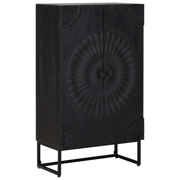 Висок шкаф Черен 55 x 30 x 95 см