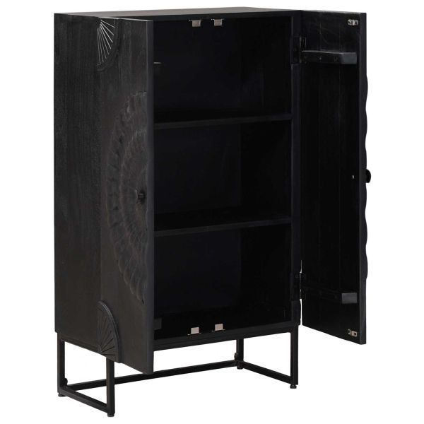 Висок шкаф Черен 55 x 30 x 95 см