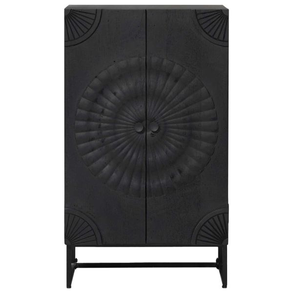 Висок шкаф Черен 55 x 30 x 95 см