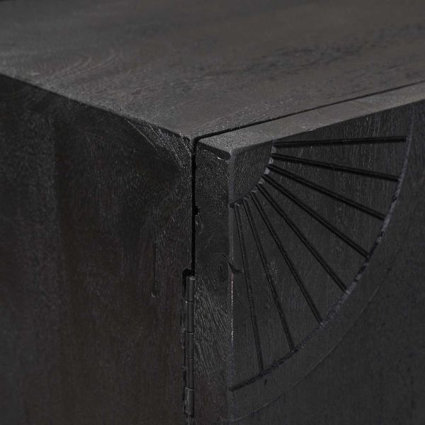 Висок шкаф Черен 55 x 30 x 95 см