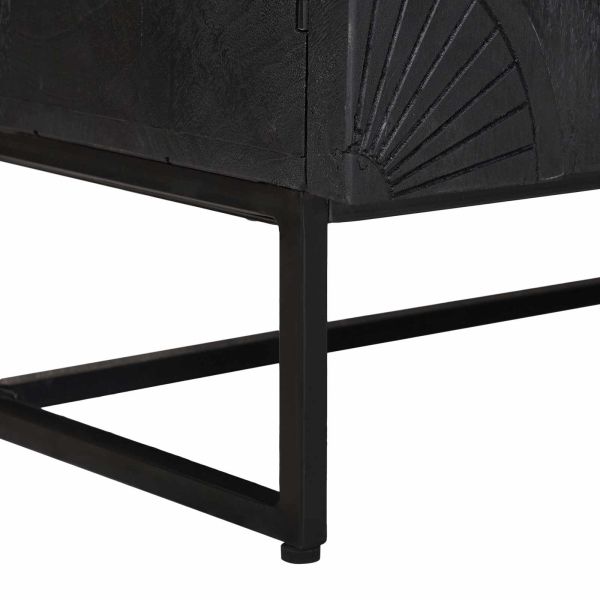 Висок шкаф Черен 55 x 30 x 95 см