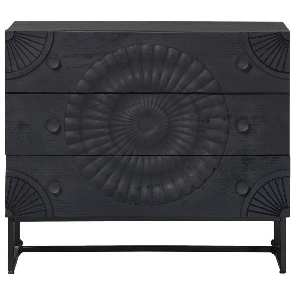 Чекмеджетен шкаф с чекмедже Черен 75 x 30 x 65 см