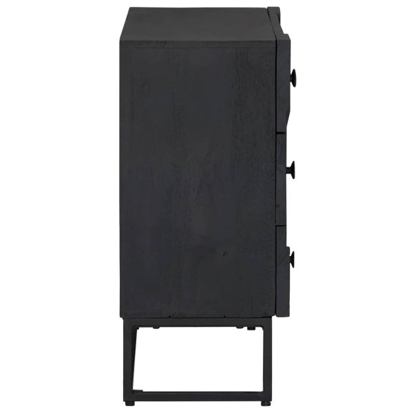 Чекмеджетен шкаф с чекмедже Черен 75 x 30 x 65 см