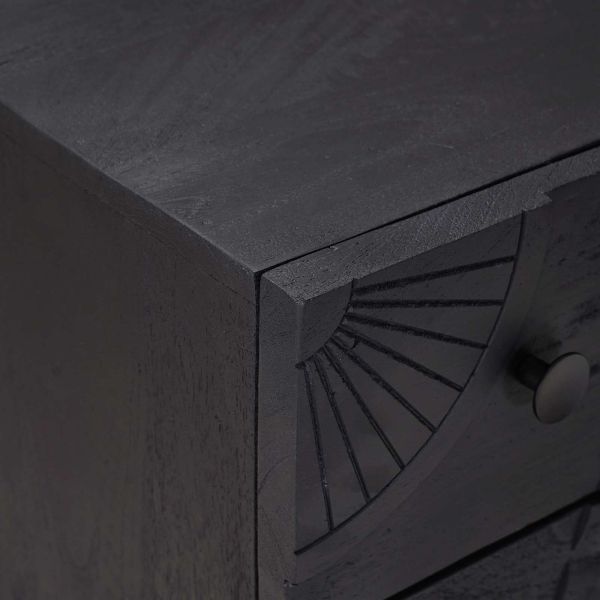 Чекмеджетен шкаф с чекмедже Черен 75 x 30 x 65 см