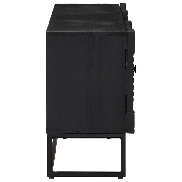 ТВ шкаф с чекмедже с рафт със съхранение Черен 105 x 30 x 54 см