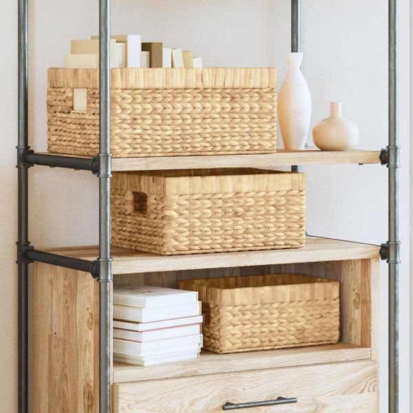 Кошници за съхранение 3 pcs Естествен Воден хиацинт