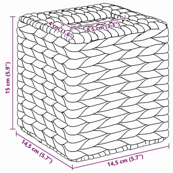Покрития за кутии за салфетки 2 pcs Воден хиацинт Естествен
