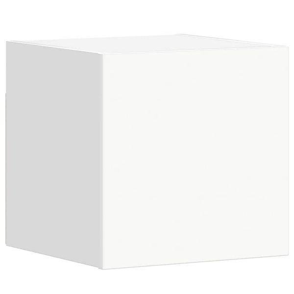 Комплект ТВ шкафове от 3 части, бял, инженерно дърво