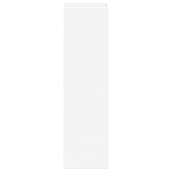 Комплект ТВ шкафове от 3 части, бял, инженерно дърво