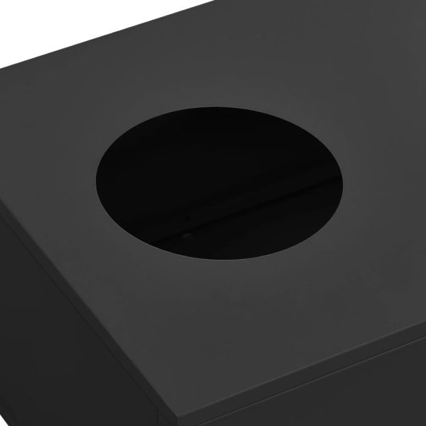 Офис шкаф с плантер, антрацит, 90x40x128 см, стомана