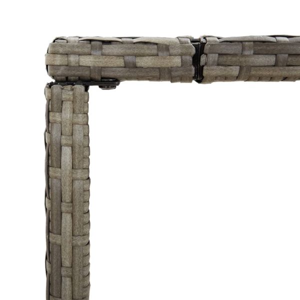 Градински бар комплект, 5 части, сив, полиратан