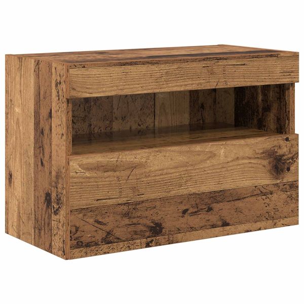 Комплект стенен телевизионен шкаф с LED светлини с LED 7 pcs