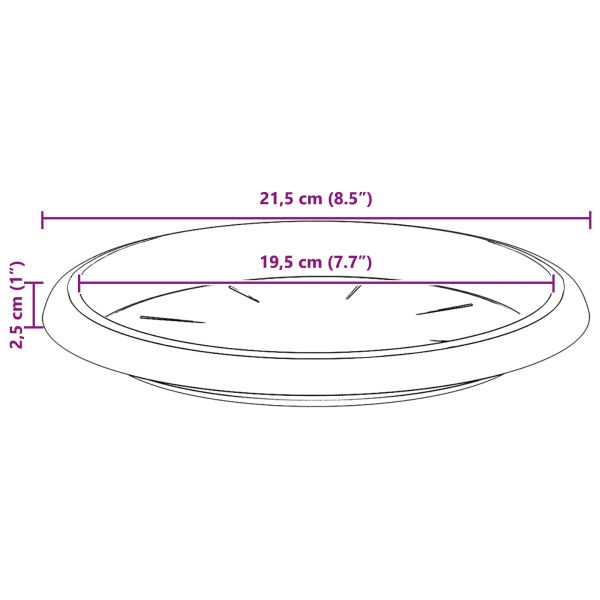 Саксии за растения 6 pcs Черно Ø 30 x 25 см Пластмаса