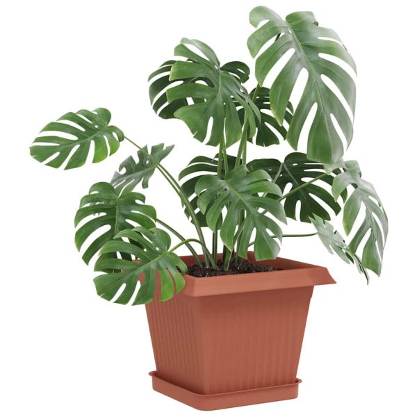 Саксии за растения 6 pcs Червено тухла 16 x 16 x 14 см