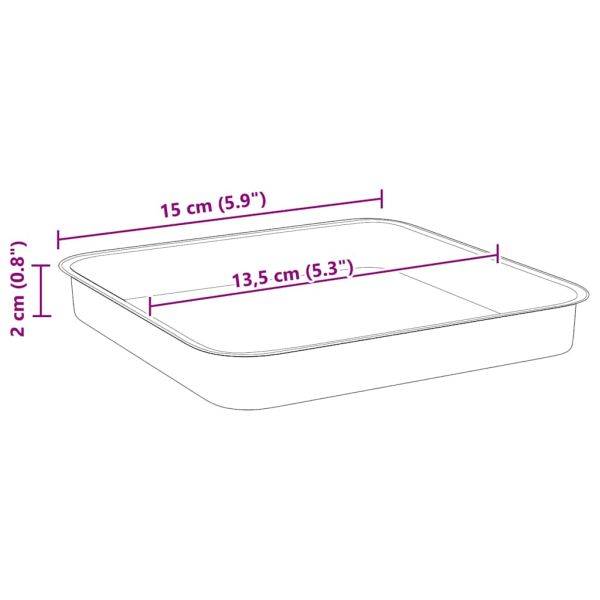 Саксии за растения 6 pcs Червено тухла 20 x 20 x 16 см