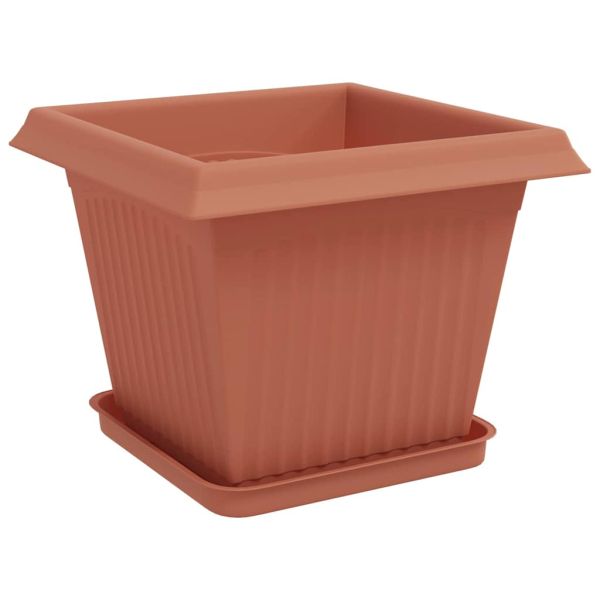 Саксии за растения 6 pcs Червено тухла 33 x 33 x 26 см
