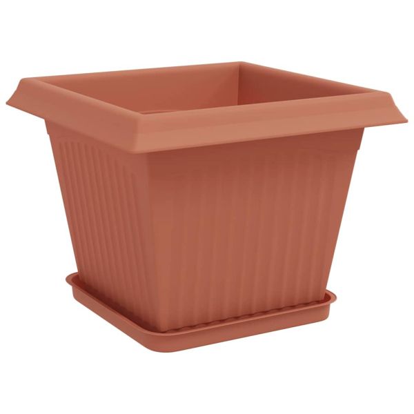Саксии за растения 24 pcs Червено тухла 28,5 x 28,5 x 22 см