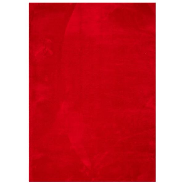 Килим HUARTE с къс косъм, мек и миещ се, червен, 200x280 см
