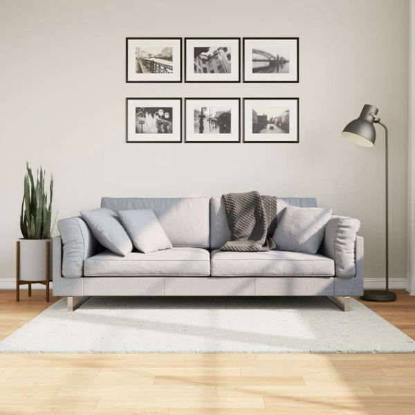 Килим OVIEDO с къс косъм, кремав, 120x170 см