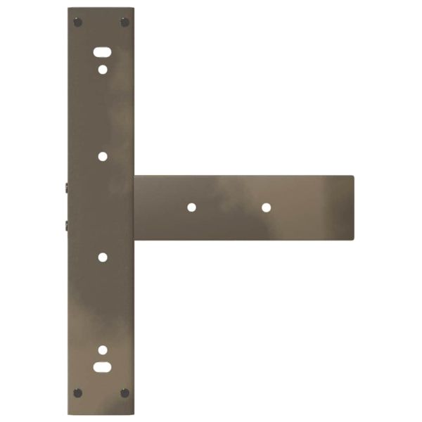 Крака за масичка за кафе, Т-образни, 2 бр., черни, 50x25x(42-43) см, стомана