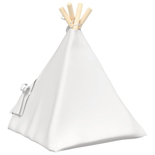 Домашен тенти за животни с възглавница Бяло 40 x 40 x 50 cm