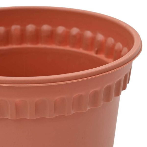 Кръгла саксия за цветя 6 pcs Червено тухла Ø 12,5 x 10 см