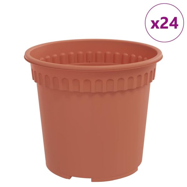 Кръгла саксия за цветя 24 pcs Червено тухла Ø 15 x 12 cm