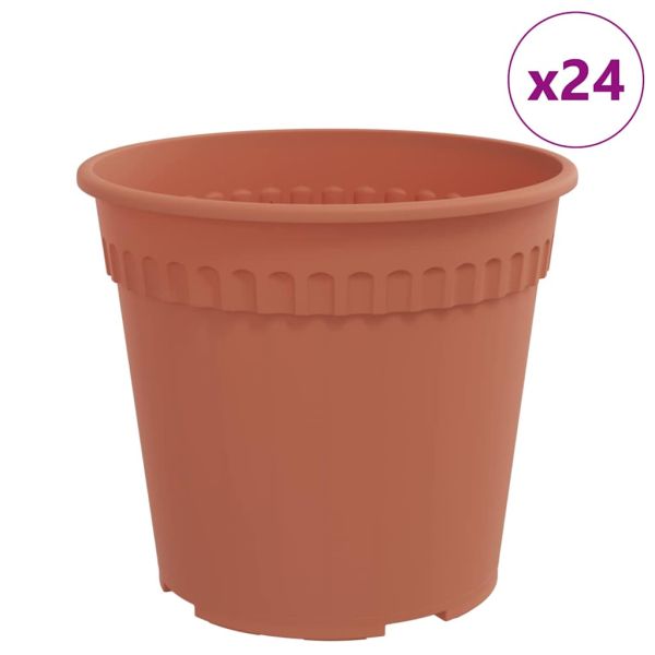 Кръгла саксия за цветя 24 pcs Червено тухла Ø 19 x 16 см