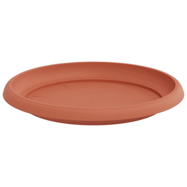 Кръгъл поднос за цветя 6 pcs Червено тухла Ø 21,5 x 2,5 см